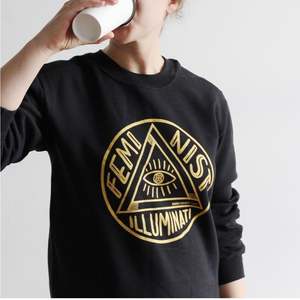 Feminist Illuminati black sweatshirt